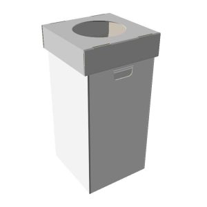 poubelles de tri en carton