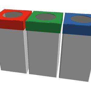poubelles de tri en carton